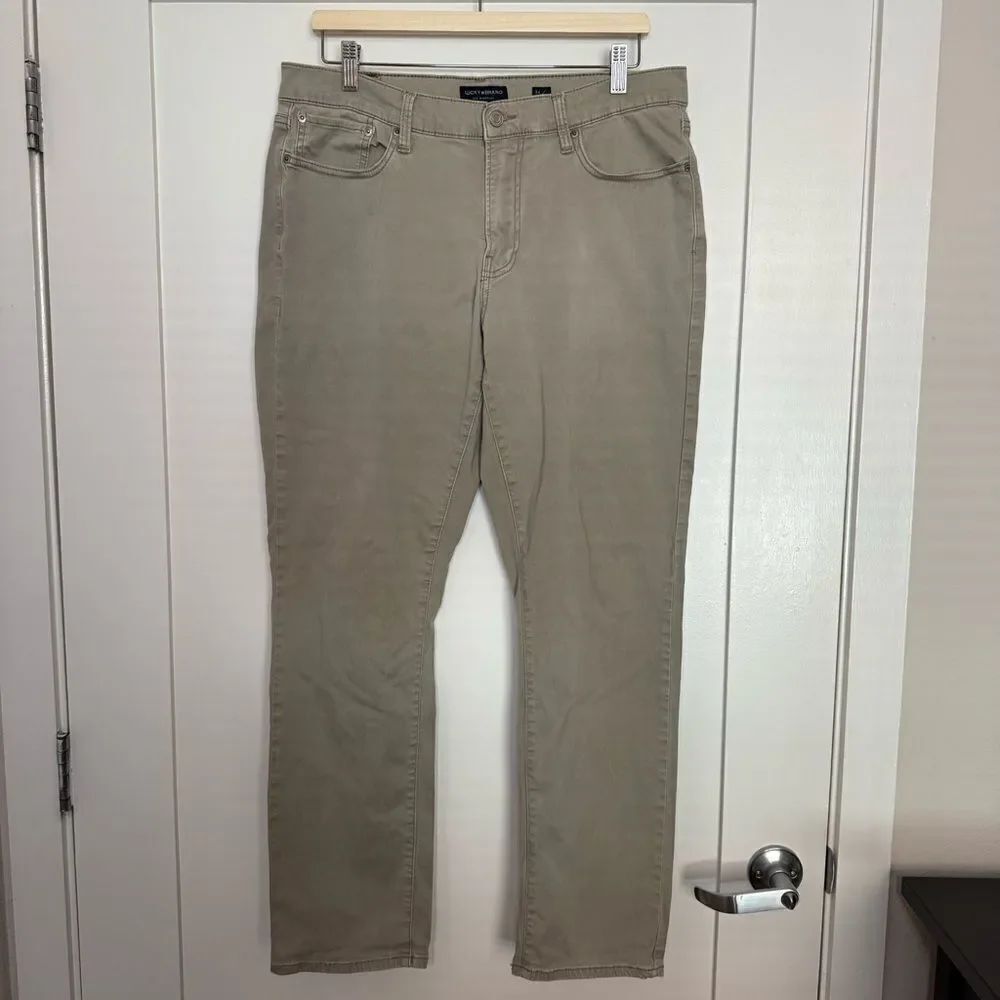 Lucky Brand 411 Athletic Taper Jeans Mens 34x32 Blue Denim Soft Stretch Casual